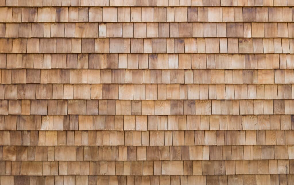 Wooden shingle roof