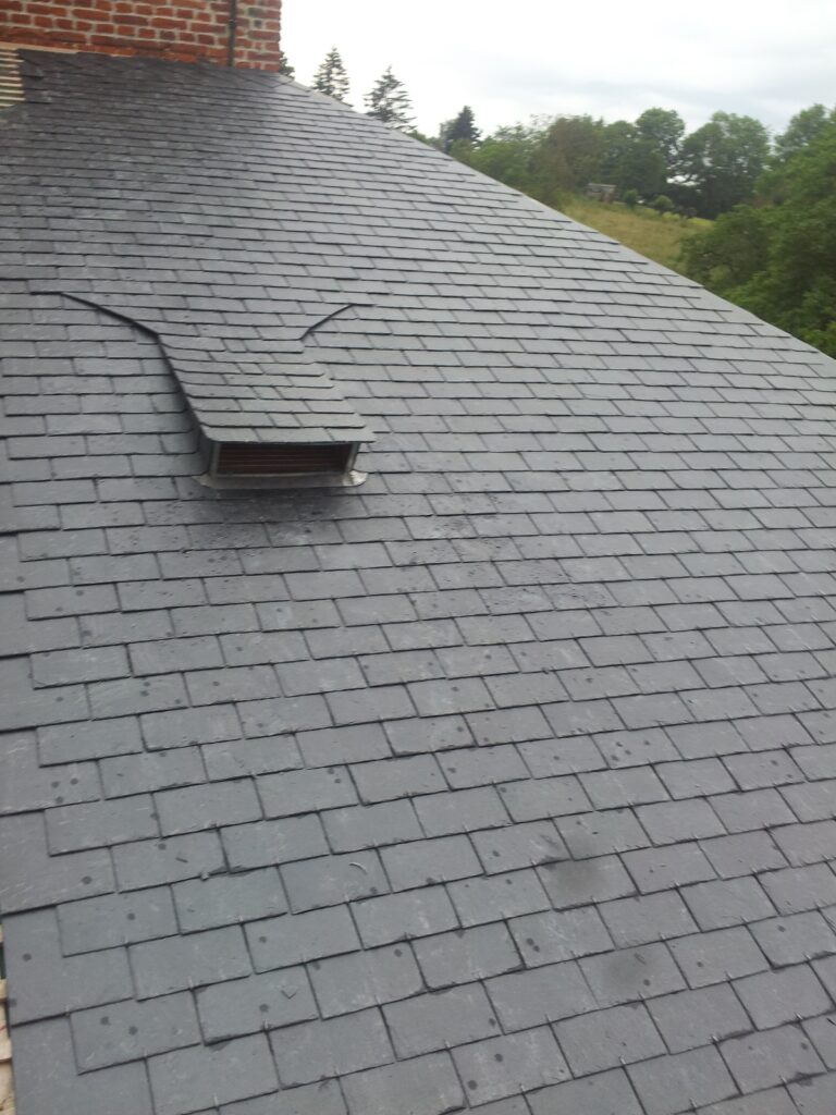 Synthetic asphalt shingle roof