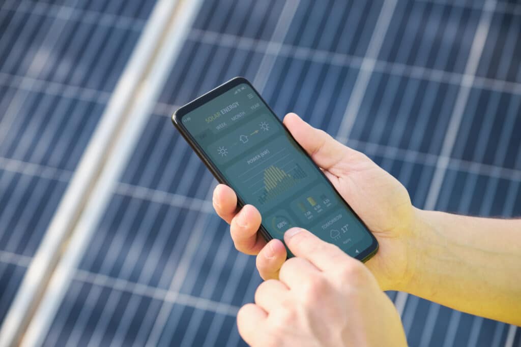 Solar monitoring phone application